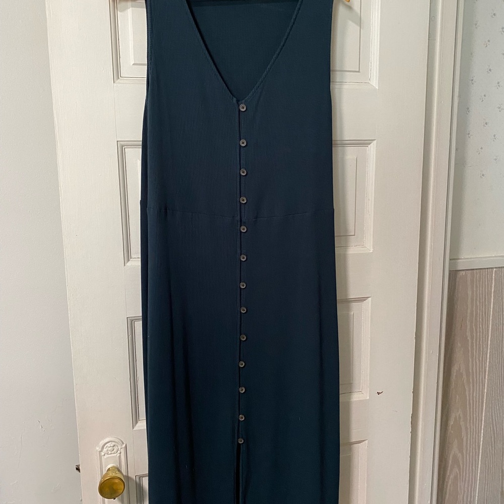 Old Navy dark green Button-Down Maxi Dress